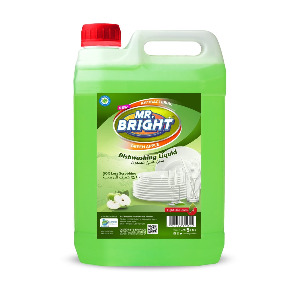 Dishwash Liquid with Green Apple 5 Liter