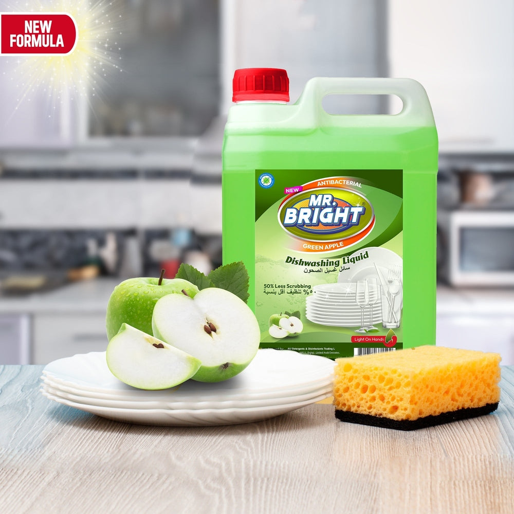 Dishwash Liquid with Green Apple 5 Liter