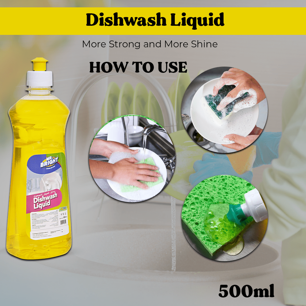 Dishwash Liquid with Lemon Scent 500ML